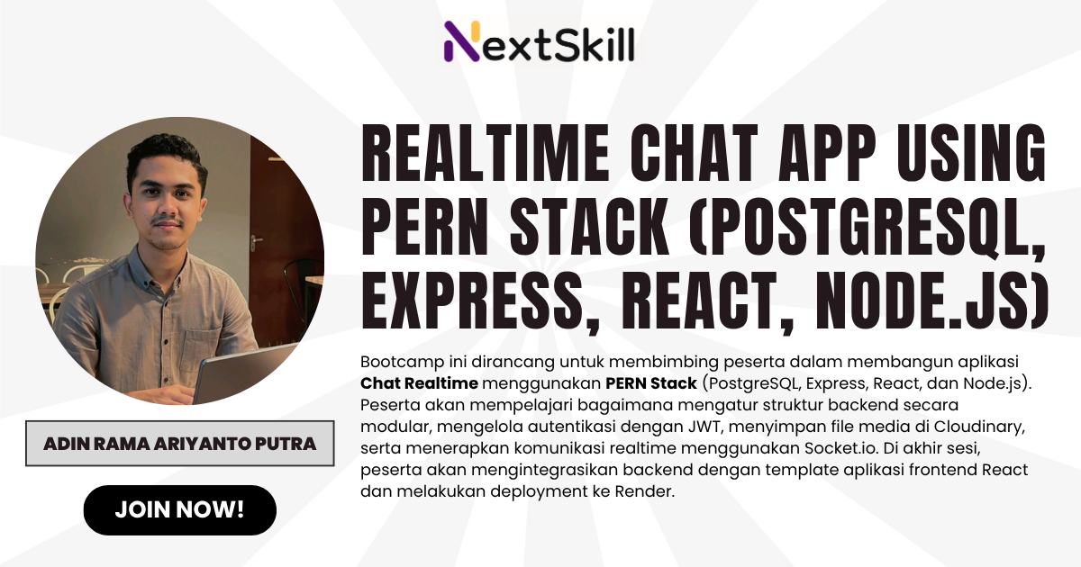 Membangun Aplikasi Chat Realtime dengan PERN Stack (PostgreSQL, Express, React, Node.js)